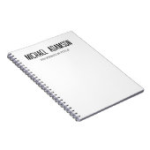 プレーンクラシカルエレガントミニマルシンプルリスト ノートブック (右側)