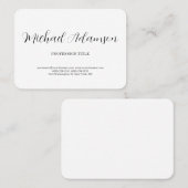 プレーンクラシカルエレガントミニマルシンプルリスト 名刺 (正面/裏面)