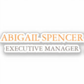 プレーンクラシカルシンプル白黒プロフェッショナル シール (正面)