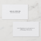 プレーンクラシカルシンプル白黒プロフェッショナル 名刺 (正面/裏面)