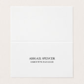 プレーンクラシカルシンプル白黒プロフェッショナル 名刺 (外部フラット)