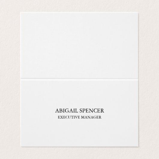 プレーンクラシカルシンプル白黒プロフェッショナル 名刺 (外部フラット)