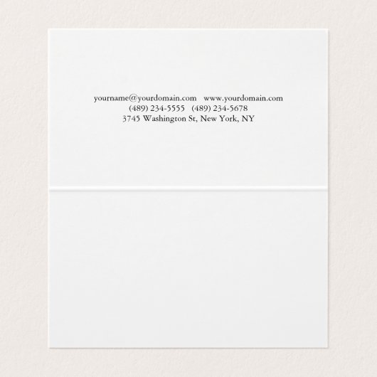 プレーンクラシカルシンプル白黒プロフェッショナル 名刺 (内部フラット)