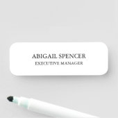 プレーンクラシカルシンプル白黒プロフェッショナル 名札 (インサイチュ)