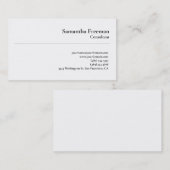 プレーンクラシカルホワイトミニマルシンプルリスト 名刺 (正面/裏面)