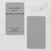 プレーンクラシカルミニマシンプルリストのグレー 名刺 (正面/裏面)