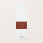 プレーンクラシカルミニマシンプルリストの茶色の白 名刺 (外部フラット)