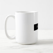 プレーンクラシカルミニマリストブラック&ホワイトエレガント コーヒーマグカップ (左)
