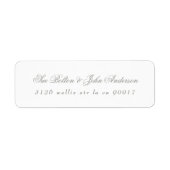 プレーンクラシックセージグリーンホワイト差出人住所 ラベル (正面)