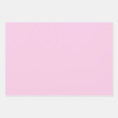 プレーンクラシックバブルガムメロンピンクシェード3トーン ラッピングペーパーシート (正面)