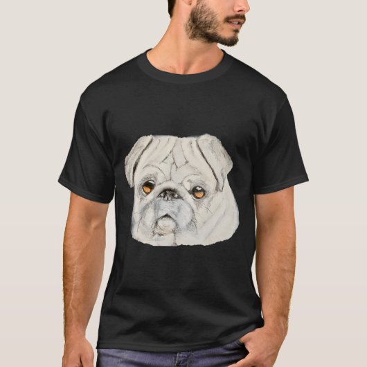 プレーンクリスタルパグ Tシャツ (正面)