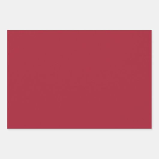 プレーンクリムゾンファジーファイアレッドシェード3トーン ラッピングペーパーシート (正面3)