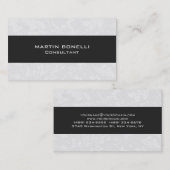 プレーンクリーンフローラダマスクグレイストライプ 名刺 (正面/裏面)