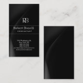 プレーングモダンレーモノグラムの名刺 名刺 (正面/裏面)