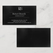 プレーングモダンレーモノグラムの名刺 名刺 (正面/裏面)