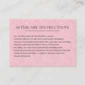 プレーングリッターピンクまつげ眉アフターケア情報 名刺 (正面)