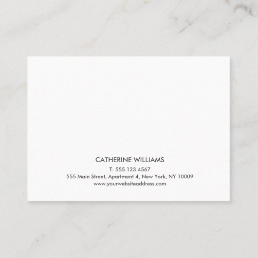 プレーングリッターピンクまつげ眉アフターケア情報 名刺 (裏面)