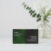 プレーングリーングレー魅力的なチャーム名刺 名刺 (スタンド正面)