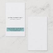 プレーングレーのホワイトブルー魅力的な名刺 名刺 (正面/裏面)