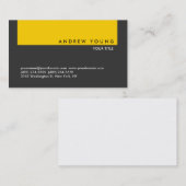 プレーングレーイエロープロフェッショナル名刺 名刺 (正面/裏面)