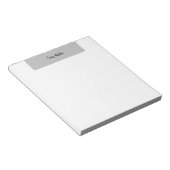 プレーングレーシンプルの白モダンい名の編集 ノートパッド (アングル)