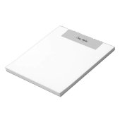 プレーングレーシンプルの白モダンい名の編集 ノートパッド (回転)