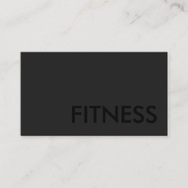 プレーングレーフィットネスモダンブラックアウト名刺 名刺
