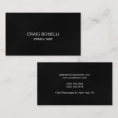 プレーングレーブラックプロフェッショナル名刺 名刺 (正面/裏面)