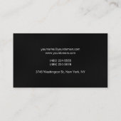 プレーングレーブラックプロフェッショナル名刺 名刺 (裏面)