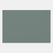 プレーングースグリーンウルフグレーシェード3トーン ラッピングペーパーシート (正面2)