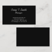 プレーンコンテンポラリースタイリッシュ白黒 名刺 (正面/裏面)