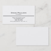 プレーンコンテンポラリー白黒名刺 名刺 (正面/裏面)