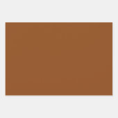 プレーンサドルラッセットセピアブラウンシェード3トーン ラッピングペーパーシート (正面)