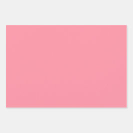 プレーンサーモンアマランスパールピンクシェード3トーン ラッピングペーパーシート