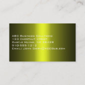 プレーンシェードの金ゴールドプロフェッショナル名刺 名刺 (裏面)