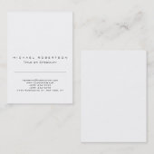 プレーンシック白黒かわいい名刺 名刺 (正面/裏面)