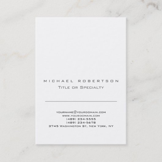 プレーンシック白黒かわいい名刺 名刺 (正面)