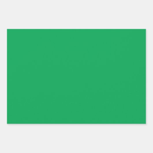 プレーンシャムロック顔料サップグリーンシェード3トーン ラッピングペーパーシート (正面2)