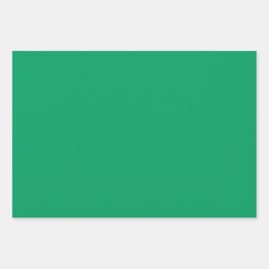 プレーンシャムロック顔料サップグリーンシェード3トーン ラッピングペーパーシート (正面)