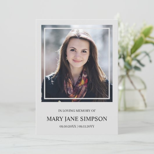 プレーンシルバー 思い出の写真 追悼用写真カード (スタンド正面)
