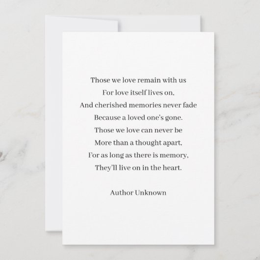 プレーンシルバー 思い出の写真 追悼用写真カード (裏面)