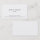 プレーンシンプルで白い名刺。 名刺 (正面/裏面)