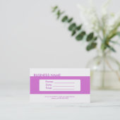 プレーンシンプルアポイントメント紫の名刺 予約カード (スタンド正面)