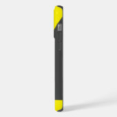 プレーンシンプルイエローグレーミニマリスト名 iPhoneケース (左側面)