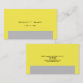 プレーンシンプルイエローグレーミニマルデザイン 名刺 (正面/裏面)