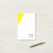 プレーンシンプルイエローホワイトミニマリスト名 ポストイット (デスク上)
