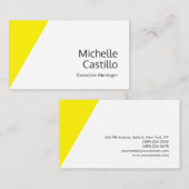 プレーンシンプルイエローホワイトミニマリスト 名刺 (正面/裏面)