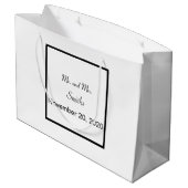 プレーンシンプルエレガントウェディングラージ抱き枕 ラージペーパーバッグ (裏面アングル)