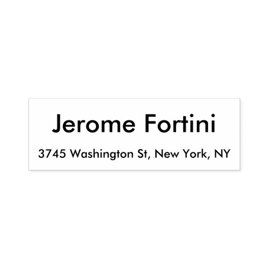 プレーンシンプルエレガントブラックアンドホワイトミニマリスト セルフインキングスタンプ (デザイン)