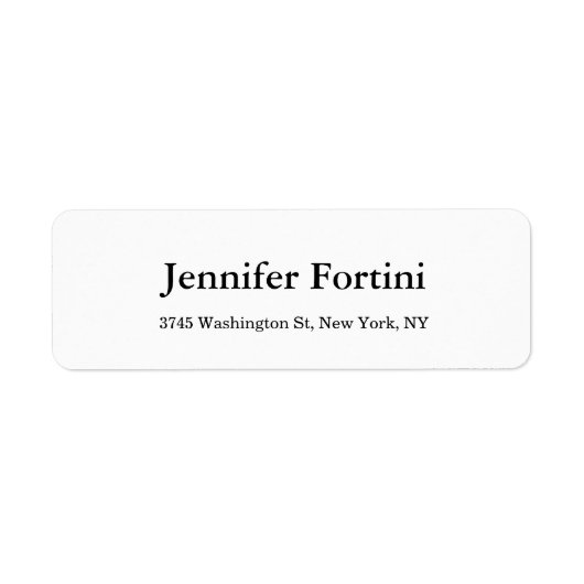 プレーンシンプルエレガントブラックアンドホワイト ラベル (正面)